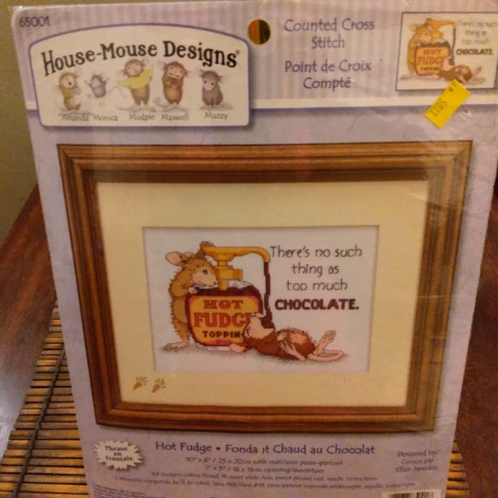 HOUSE-MOUSE DESIGNS.. 2004 "HOT FUDGE"..N0.65001..COUNTED CROSS STITCH